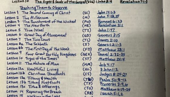 Bible Study Chain Reference Table Example